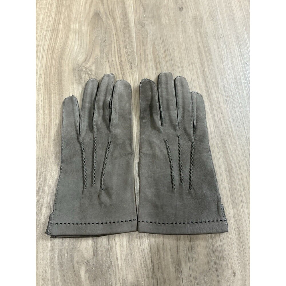 Vintage Daniel Hays Gray Moka-Calf Leather Gloves Women’s 8.5 Made in Germany